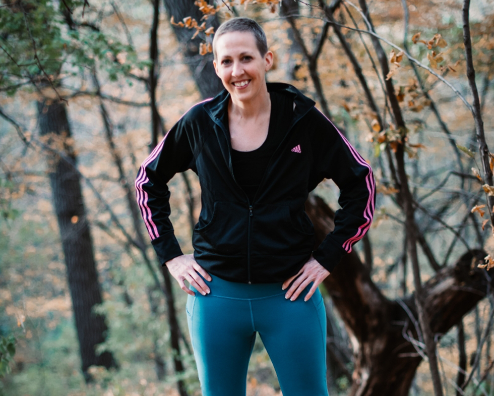 Natalie on a hike 